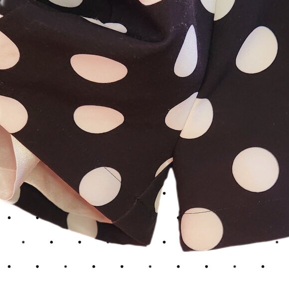 Black and white polka dot 1 piece office outfit with shorts - Picture 6 of 6